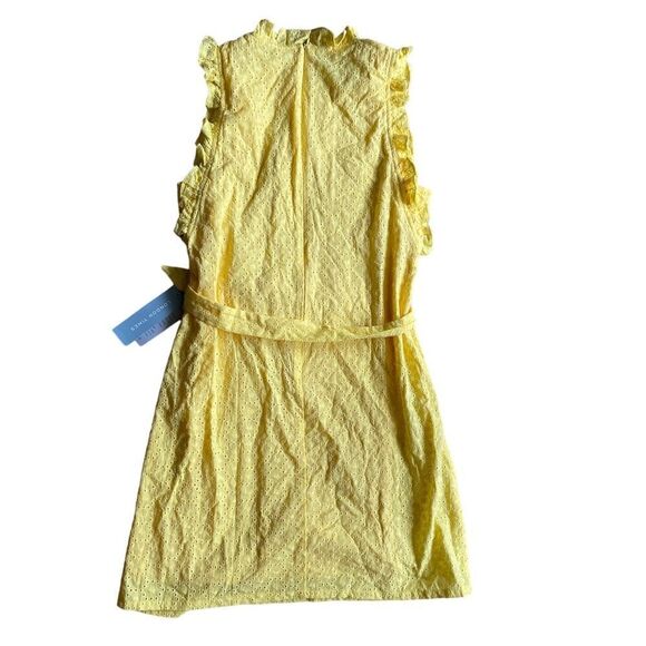 London Times Women's Ruffle Neck and Armhole Dress with Waist Tie Size 8 - Picture 6 of 12